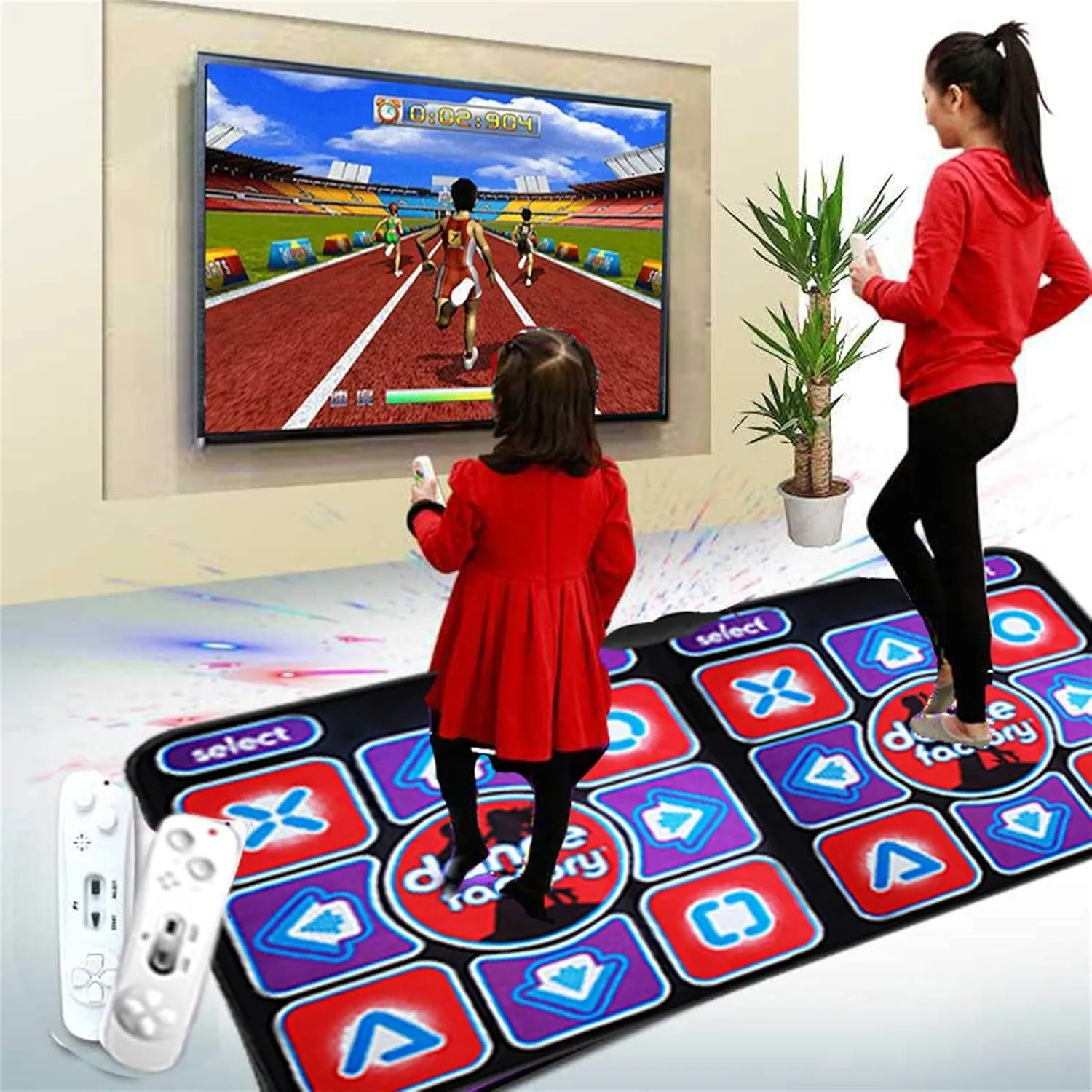 Step User Dance Sense Double Mats Non-Slip Dancers Pads Game Yoga Game Blanket Baby Play Mat Family Entertainment (As Shown, One Size)