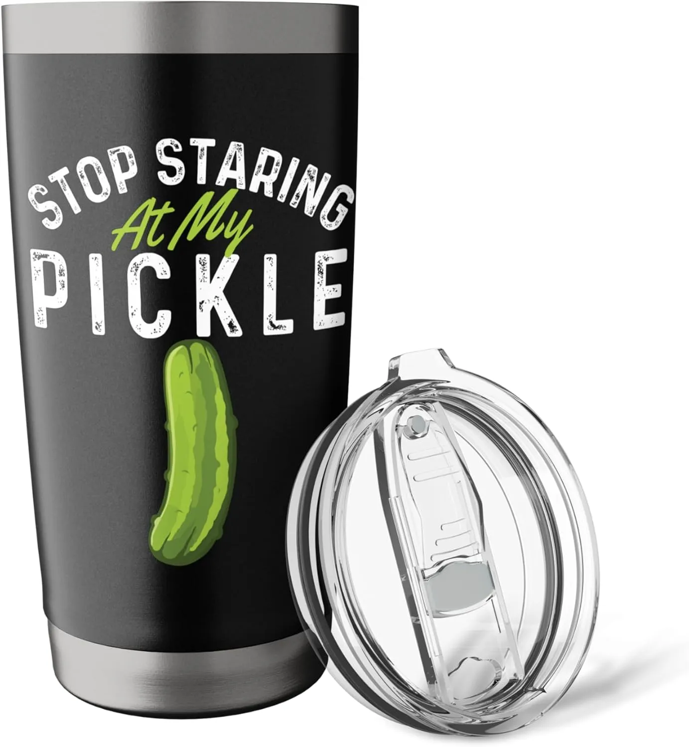 Stop Staring At My Pickle - Dill Pickle Lover Pickling Stainless Steel Insulated Tumbler