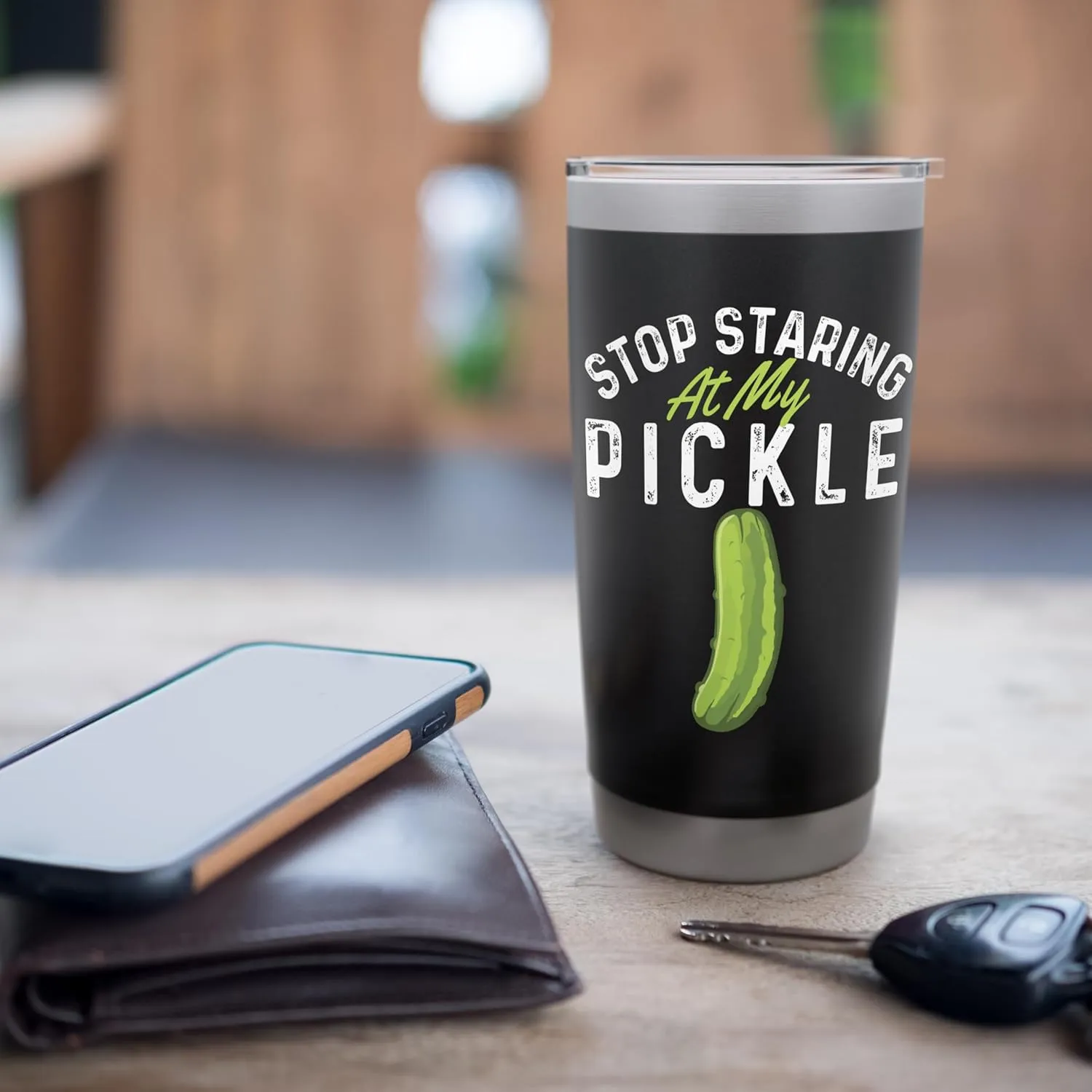 Stop Staring At My Pickle - Dill Pickle Lover Pickling Stainless Steel Insulated Tumbler