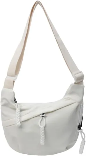 Stylish Canvas Shoulder Bag for University Life Large Interior Multiple Pockets Crossbody Bag with Adjustable Strap