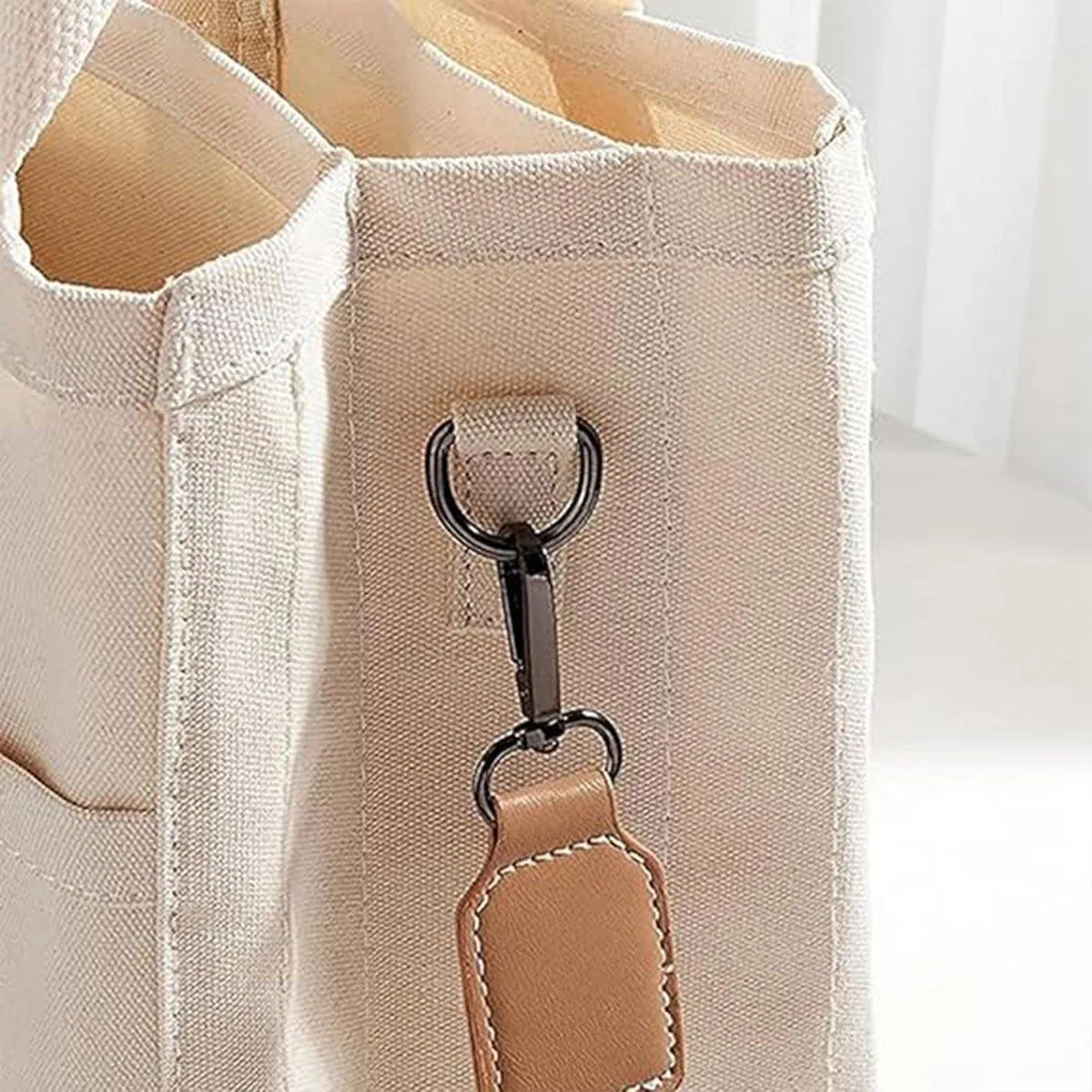 Stylish Multifunctional Mummy Bag Canvas Shoulder Crossbody Handheld Tote Bag