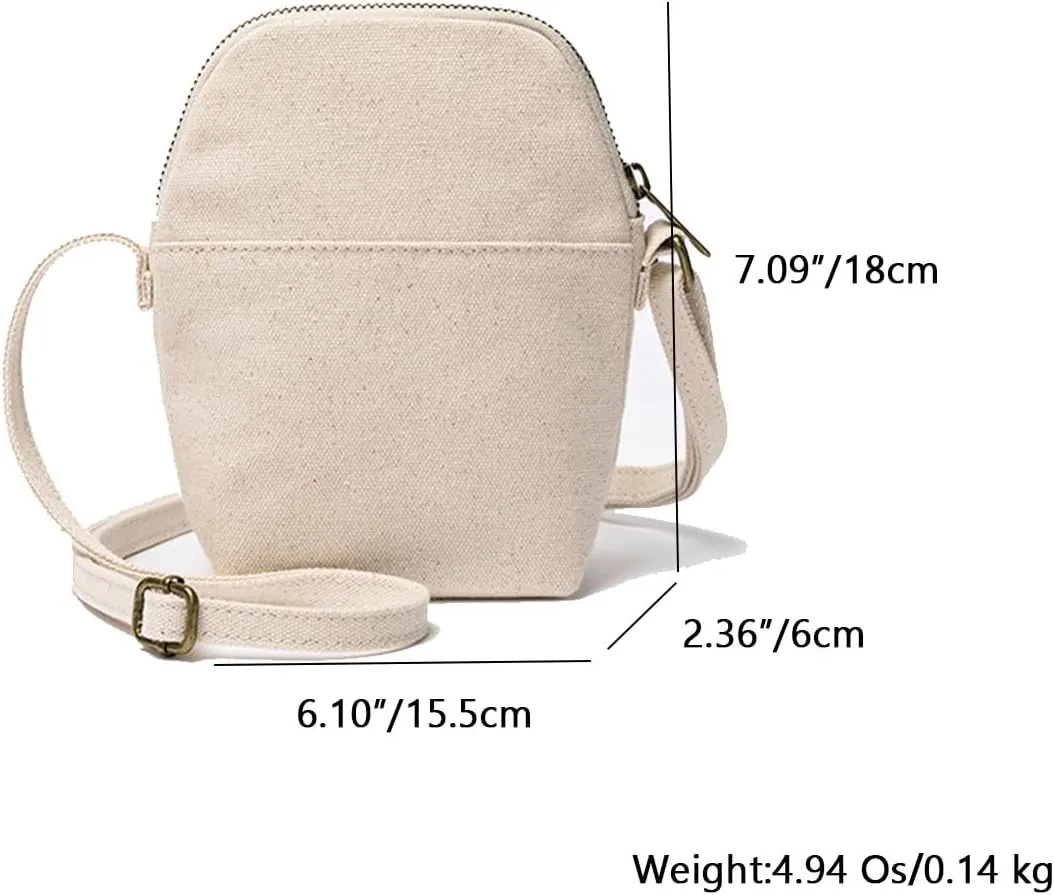 Stylish Women's Crossbody Bag, Canvas Adjustable Length Cross-Body Bag