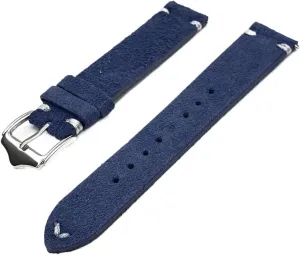 Suede Leather Watch Straps Quick Release Spring Bar Vintage Watchbands