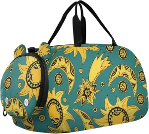 Sun and Moon Duffel Bags for Boys Small Gym Bags for Teens Dance Bag for Girls