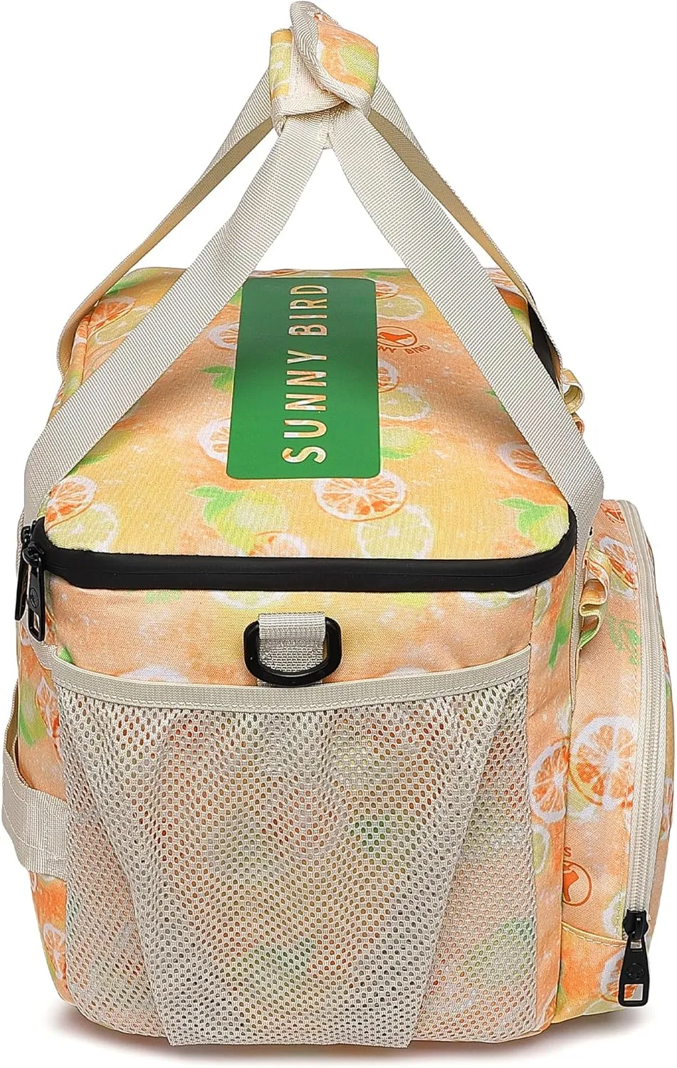 SUNNY BIRD 12L Large Insulated Lunch Bag, Leakproof and Foldable Lunch Cooler Box for Women Adult and Men, Fits 18 Cans (Grapefruit Pink)