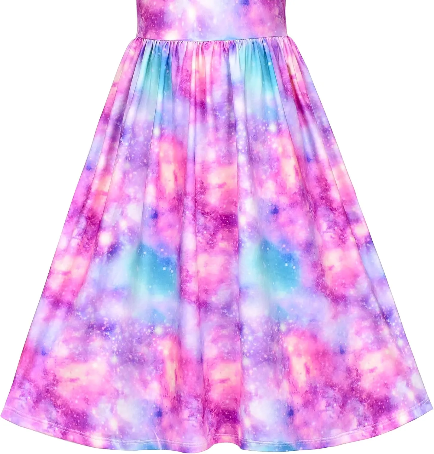Sunny Fashion Girls Dress Floral Maxi Dress Open Back Bow Tie Casual Size 4-8