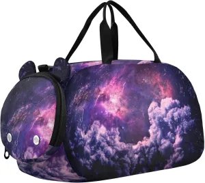 susiyo Small Duffle Bag Fantasy Galaxy Milky Way Kids Duffle Bag for Boys Girls Dance Bag Gym Bag