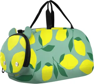 susiyo Small Duffle Bag Juicy Lemon Fruits Kids Duffle Bag for Boys Girls Dance Bag Gym Bag