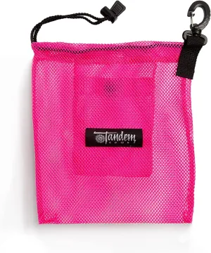 Tandem Sport Pink Mesh Knee Pad Bag - Keep Volleyball Knee Pads Fresh - Air Dry Knee Pad Bag with Air Freshener Compartment - Use for Volleyball Gear or for Any Sport Equipment - Pink