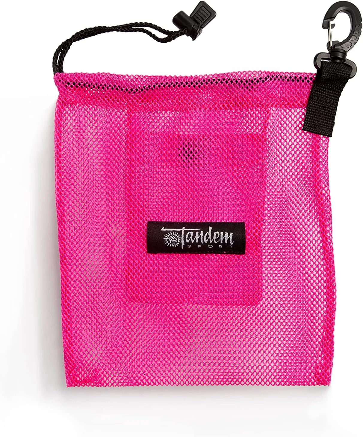 Tandem Sport Pink Mesh Knee Pad Bag - Keep Volleyball Knee Pads Fresh - Air Dry Knee Pad Bag with Air Freshener Compartment - Use for Volleyball Gear or for Any Sport Equipment - Pink