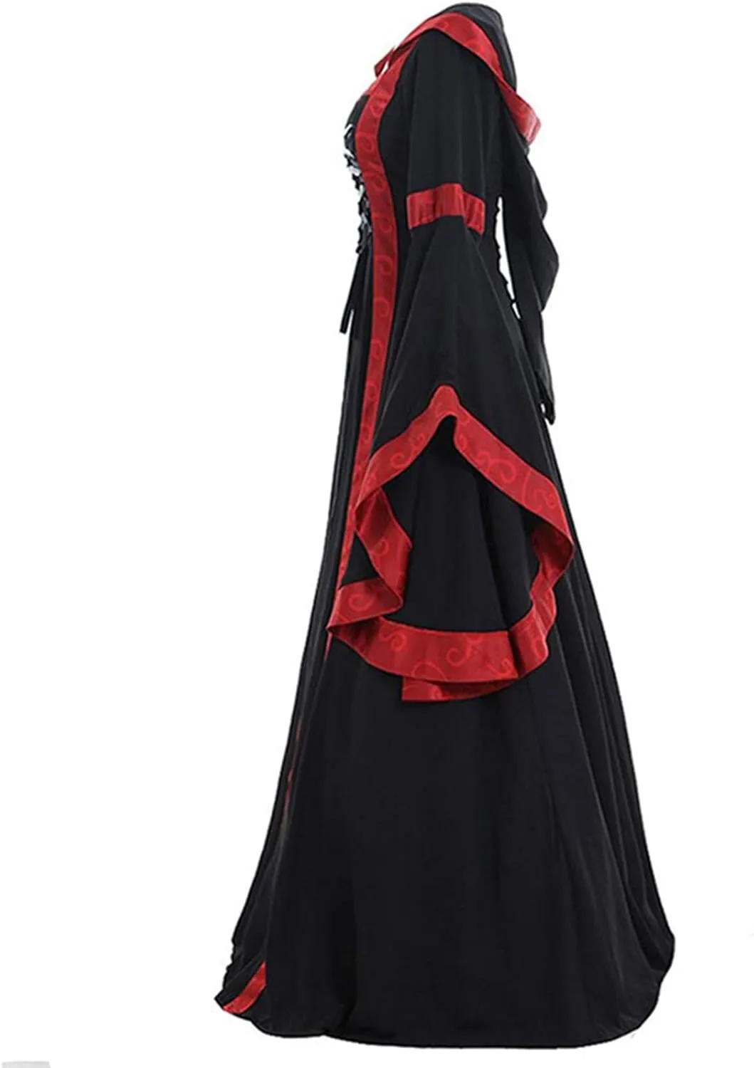 TARIENDY Women's Renaissance Dress Medieval Gothic Ball Gowns Trumpet Sleeves Gown Dress Victorian Witch Vampire Dresses