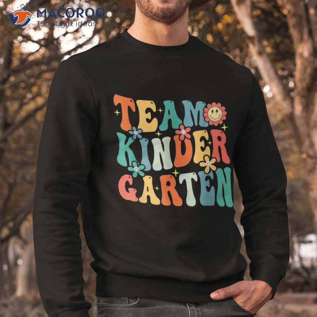 Team Kindergarten Teacher Student Groovy Back To School Gift Shirt