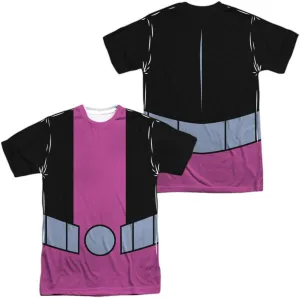 Teen Titans Go Uniforms Collection Unisex Adult Sublimated Halloween Costume T Shirt (Front/Back)