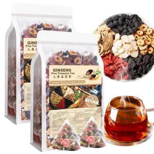 Teeo Deeo Kidney Tea – Premium Herbal Blend for Wellness, Detox & Vitality | Natural Herbal Ginseng Tea for Kidney Detox Digestion & Immunity Boost | 7 Precious Ingredients Formula (30 Bags/2 Pack)
