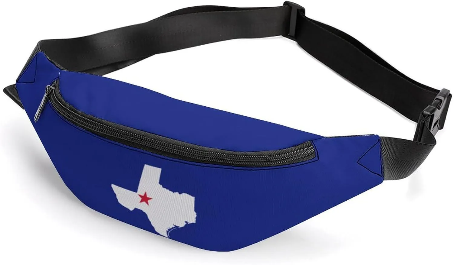 Texas Flag Map Waterproof Fanny Pack Belt Bag Crossbody Waist Bags Travel Essentials for Sports Workout