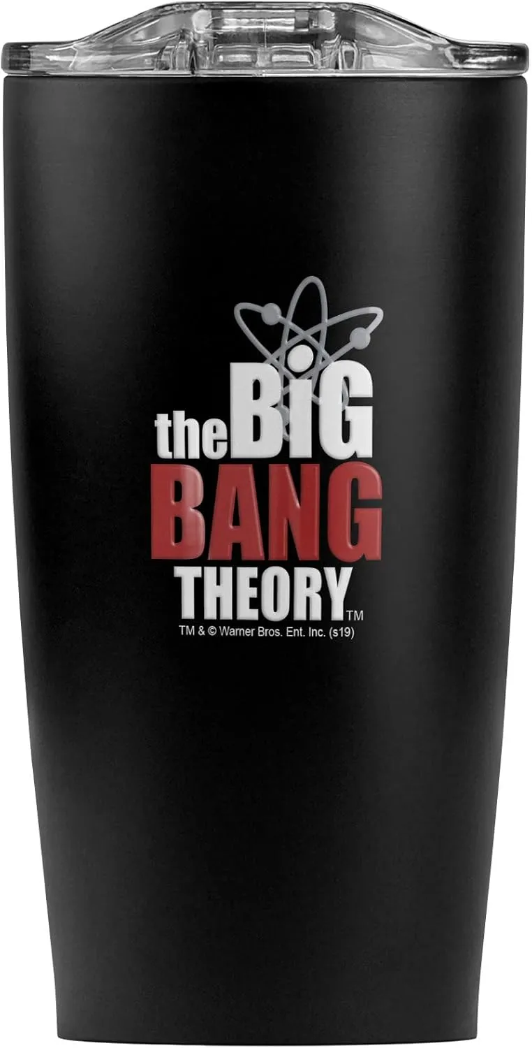 The Big Bang Theory Logo Stainless Steel Tumbler 20 oz Coffee Travel Mug/Cup, Vacuum Insulated & Double Wall with Leakproof Sliding Lid | Great for Hot Drinks and Cold Beverages