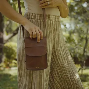 The Boxy Crossbody - Chocolate Brown