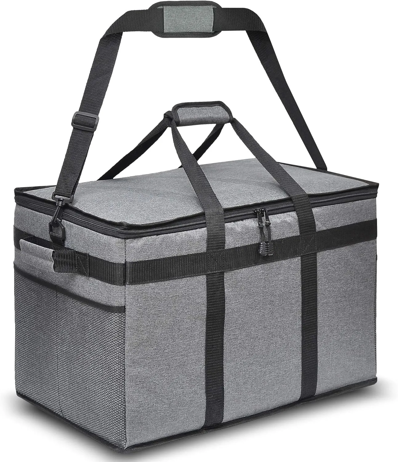 The HOT Box Insulated Food Delivery Bag - Premium Quality Bag for Hot and Cold Food for Uber Eats DoorDash Instacart Postmates Groceries Restaurants - XXL Sized Excellent for Catering - 23"x14"x15"