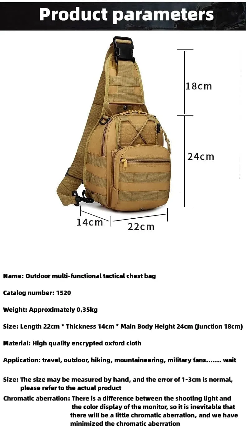 The Latest Men's Crossbody Bag Chest Bag Oxford Bag Shoulder Bag Korean Version Small Backpack Casual Waist Bag (Black CP)