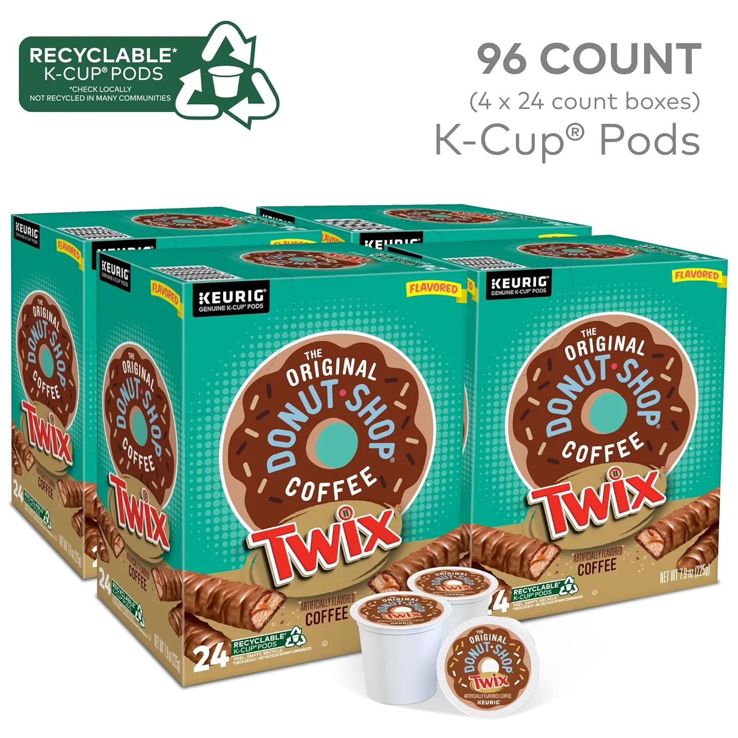 The Original Donut Shop TWIX Coffee, Keurig Single Serve K-Cup Pods, 96 Count