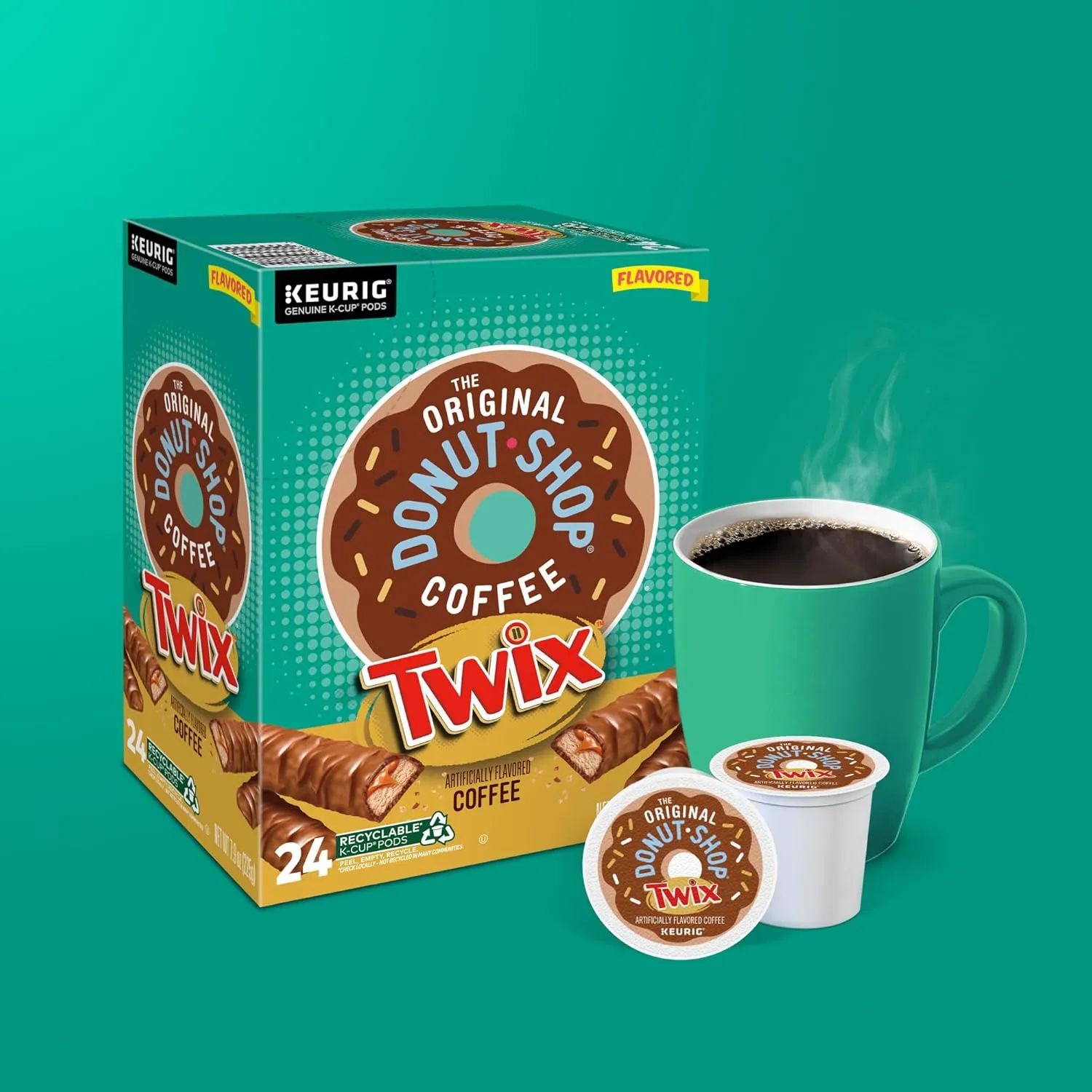 The Original Donut Shop TWIX Coffee, Keurig Single Serve K-Cup Pods, 96 Count