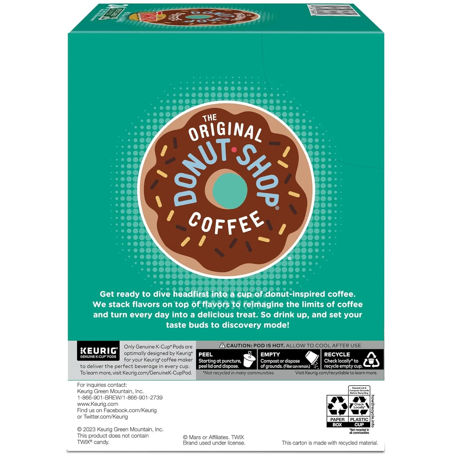 The Original Donut Shop TWIX Coffee, Keurig Single Serve K-Cup Pods, 96 Count