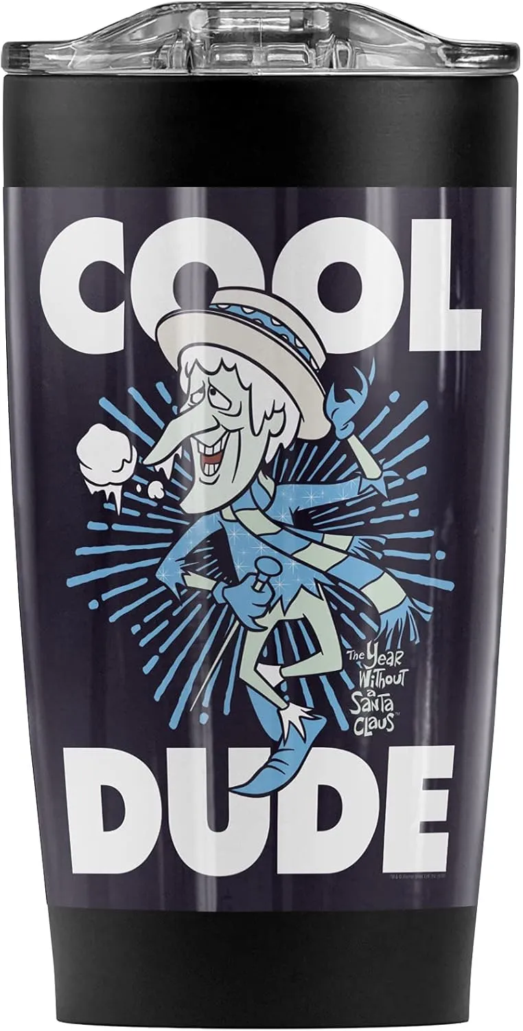 The Year Without a Santa Claus Cool Dude Stainless Steel Tumbler 20 oz Coffee Travel Mug/Cup, Vacuum Insulated & Double Wall with Leakproof Sliding Lid | Great for Hot Drinks and Cold Beverages