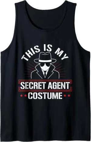 This Is My Secret Agent Costume Funny Spy Gift Tank Top