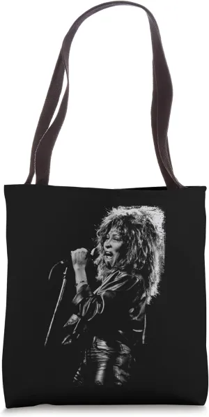 Tina Turner Singing Live B&W By Stephen Wright Tote Bag
