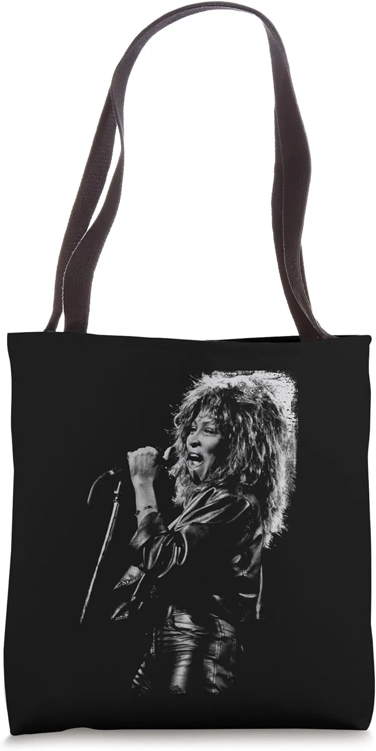 Tina Turner Singing Live B&W By Stephen Wright Tote Bag