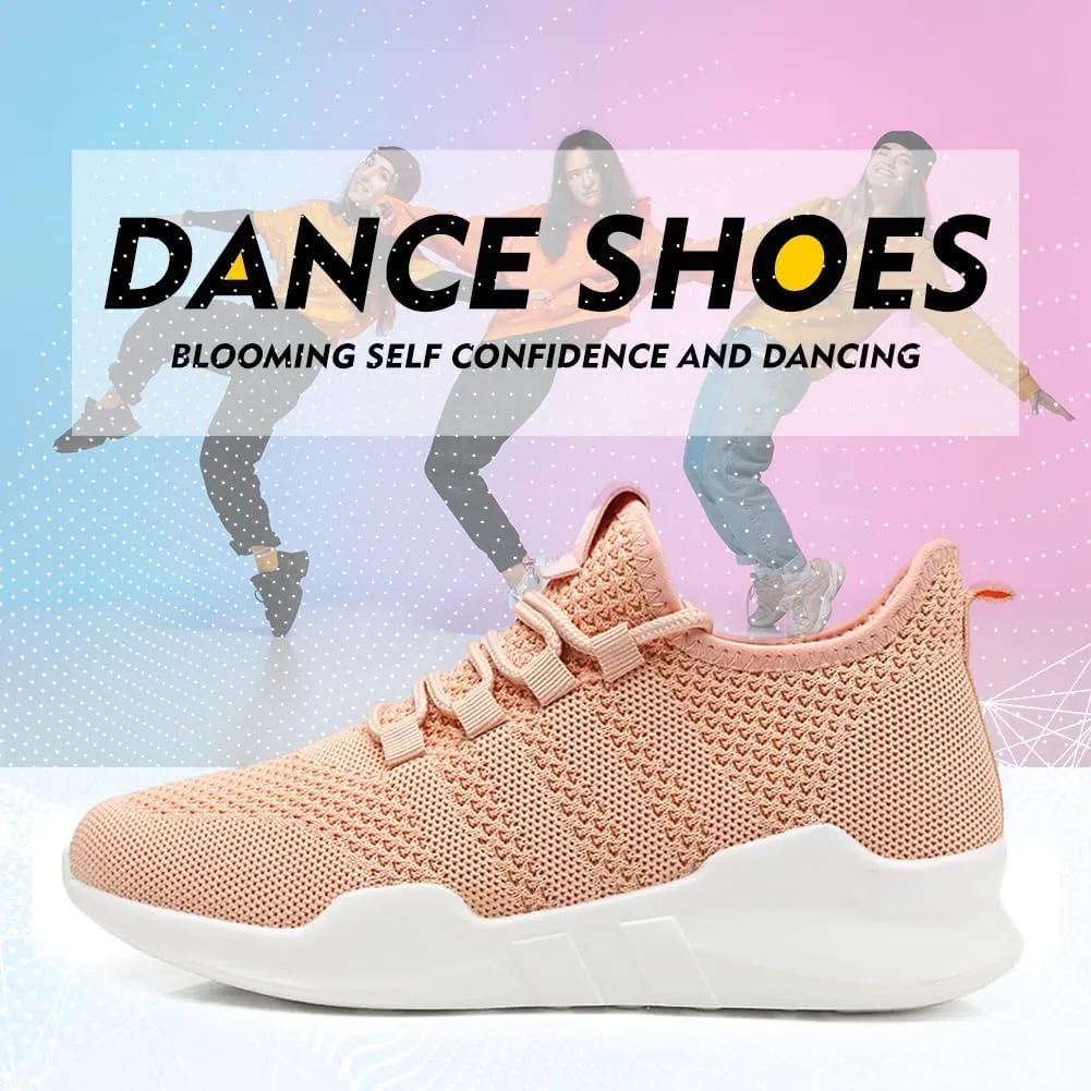 TINRYMX Modern Dance Shoes Women Lace up Air Cushion Sneakers Ballroom Jazz Hip hop Practice Dance Shoes,Model-LYX716