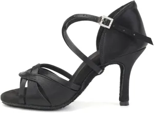TINRYMX Women's Latin Dance Shoes Ballroom Salsa Cha-cha Professional Practice Performance Dance Sandals,Model-EM3038-DB