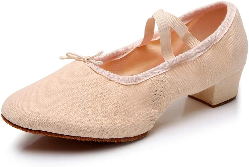 TINRYMX Womens Latin Dance Shoes Closed Toe Ballroom Salsa Tango Teaching Practice Dancing Shoes,Model-MFBJ