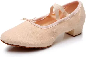 TINRYMX Womens Latin Dance Shoes Closed Toe Ballroom Salsa Tango Teaching Practice Dancing Shoes,Model-MFBJ