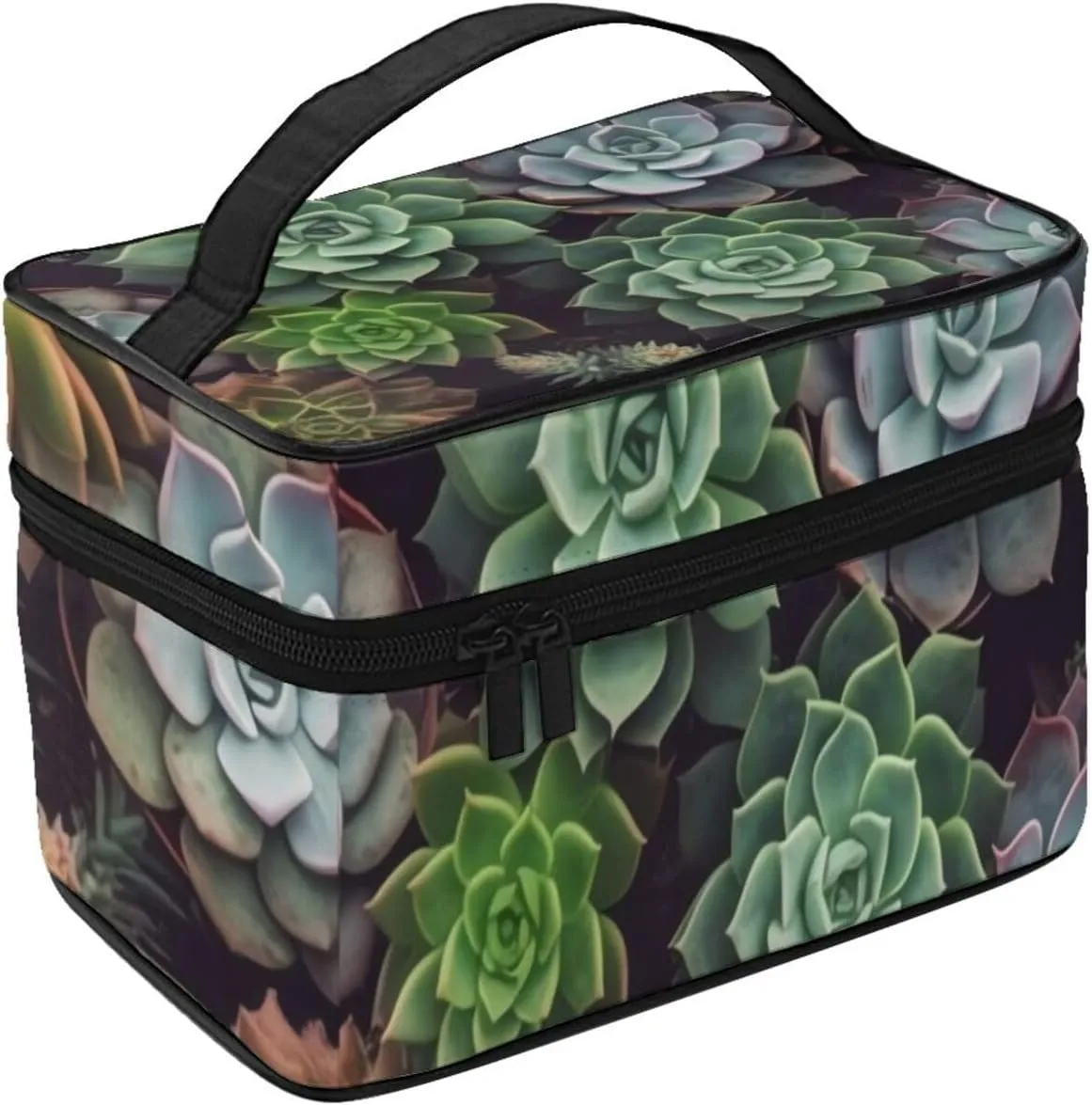 Toiletry Bag for Women Men Dopp Kit Travel Makeup Bag Make Up Organizers Cosmetic Bag Succulent Plants Hanging Toiletry Bag Shaving Bag with Large Capacity for Travel