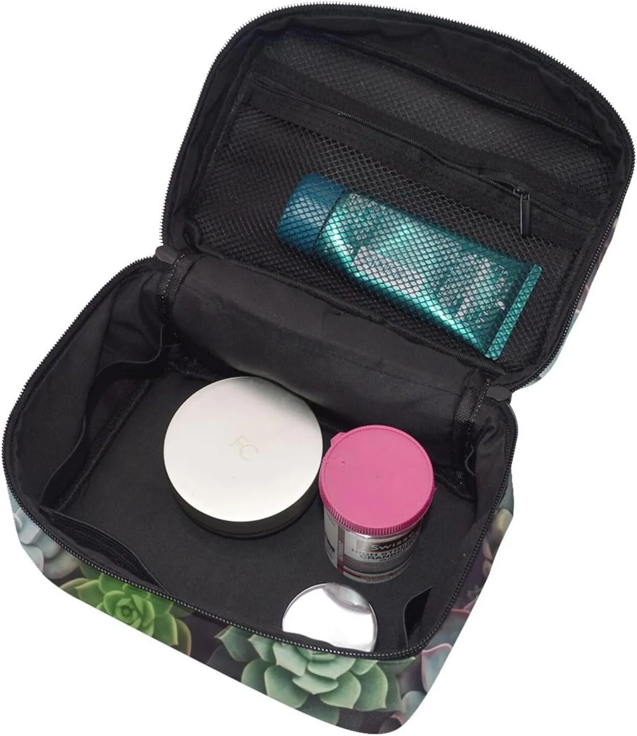 Toiletry Bag for Women Men Dopp Kit Travel Makeup Bag Make Up Organizers Cosmetic Bag Succulent Plants Hanging Toiletry Bag Shaving Bag with Large Capacity for Travel