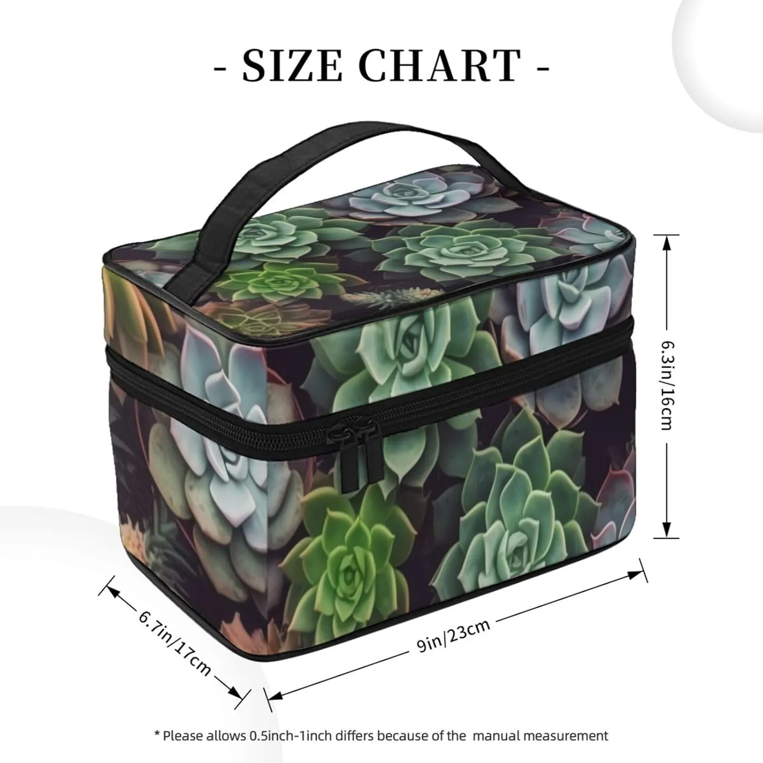 Toiletry Bag for Women Men Dopp Kit Travel Makeup Bag Make Up Organizers Cosmetic Bag Succulent Plants Hanging Toiletry Bag Shaving Bag with Large Capacity for Travel