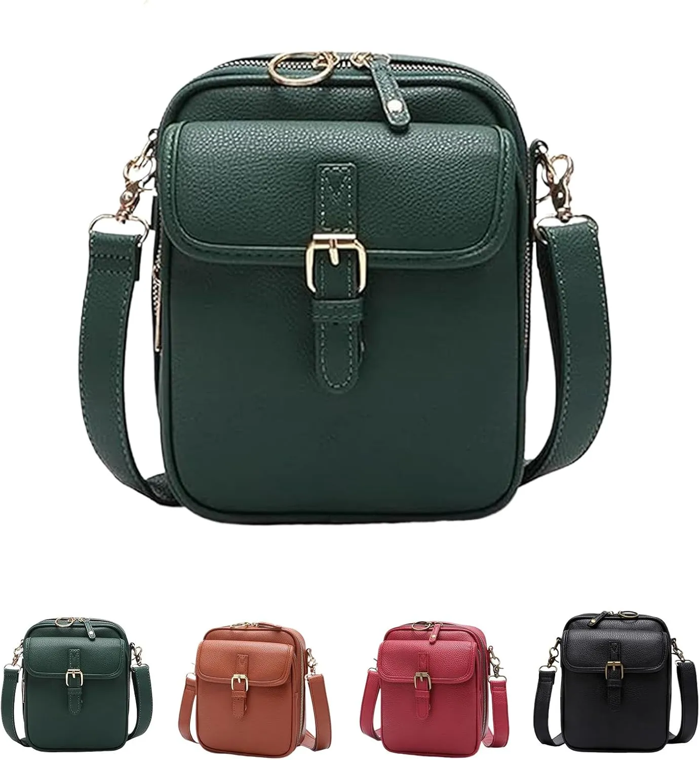 Tojoyride Crossbody Bag, Vintage Anti Theft Purse With 10 Card Slots, Small Crossbody Bags for Women