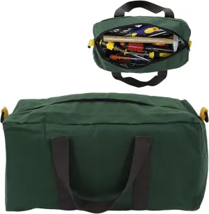 Tool Carrying Bag, Hand Tool Bag Large Capacity Wide Mouth Canvas Portable Tool Tote for Carpentry Electrician (18 Inch (6‑12 Years Old Kids))