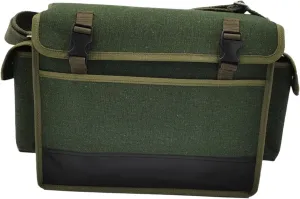 Tool Pouch Canvas Tool Bag Large Capacity Water Resistant with Handle Tool Tote Tool Handbag for Carpenter Woodworker Plumber, Green