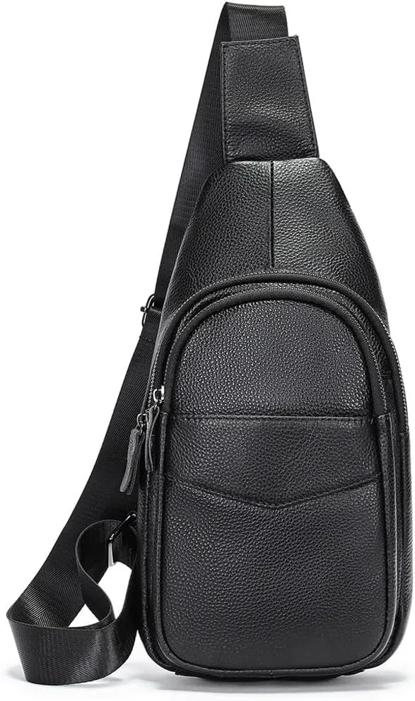 Top Layer Cowhide Small Backpack Fanny Pack Single Shoulder Crossbody Bag