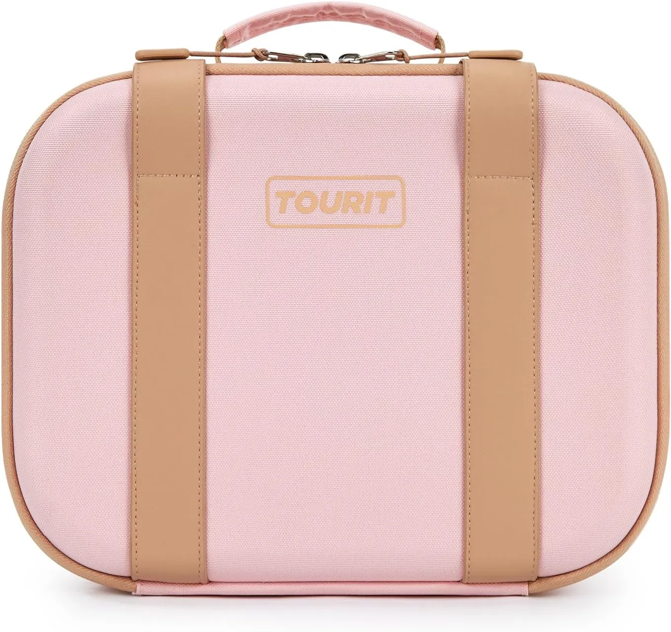 TOURIT Lunch Bag with Buckle Lunch Box Insulated Food Carrier for Women Men Work, Outdoor, Pink