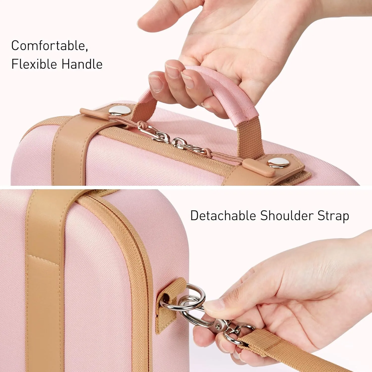 TOURIT Lunch Bag with Buckle Lunch Box Insulated Food Carrier for Women Men Work, Outdoor, Pink