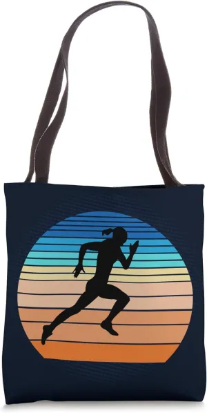 Track & Field Female Runner Cross Country Running Athlete Tote Bag