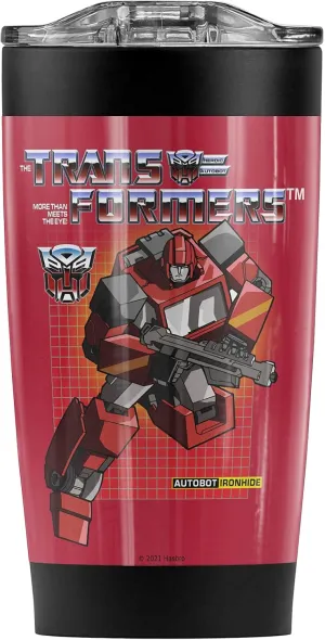 Transformers Ironhide Stainless Steel Tumbler 20 oz Coffee Travel Mug/Cup, Vacuum Insulated & Double Wall with Leakproof Sliding Lid