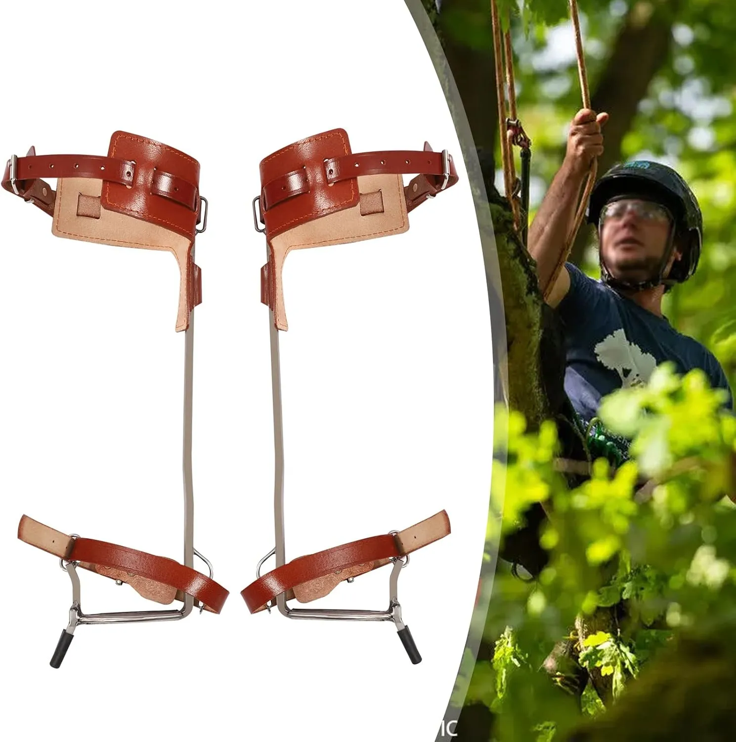 Tree Climbing Spike Set, Climbing Tool Set Tree Climbing Gears for Climbing, Sports, Working