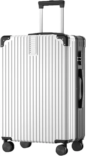 Trolley Case With Universal Wheels And Bag, Multi-functional Carrying Case, Hard Shell Suitcase With Impact Resistant Corners (Color : 20, Size : Black White)