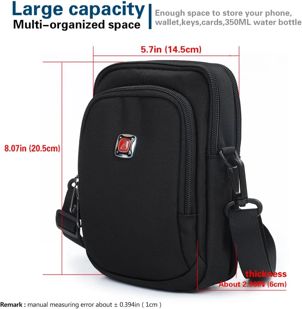 Unisex Casual Fashion Multifunctional Mini Shoulder Bag Crossbody Bag Travel Passport Wallet Bag