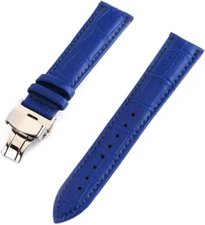 Universal Strap,Leather Watchbands 12 24mm Universal Watch Butterfly Buckle Band Steel Buckle Strap Wrist Belt Bracelet   Tool