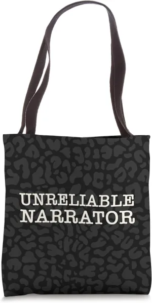 Unreliable Narrator- Leopard Print Literary Book Read Author Tote Bag